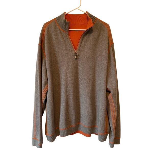 Tommy Bahama Men's XL Outdoors Reversible 1/4 Zip Pullover Preppy Fall - Picture 5 of 8